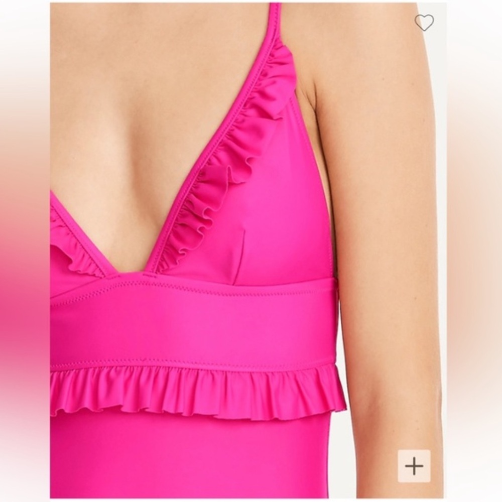 J. Crew Red Ruffle One Piece Swimsuit - Picture 2 of 13